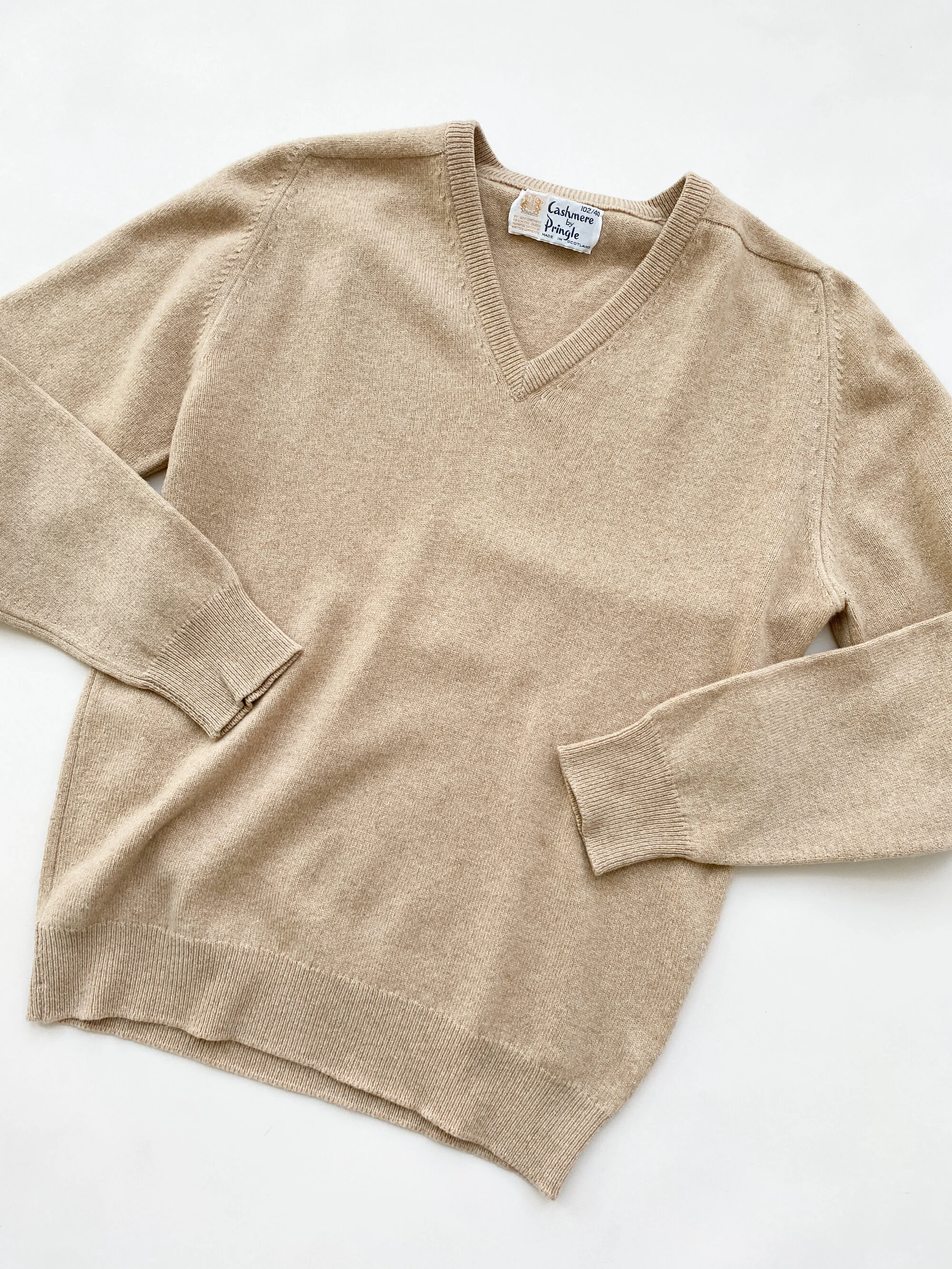 1960s Pringle of Scotland Camel Cashmere Pullover — Wayward Collection